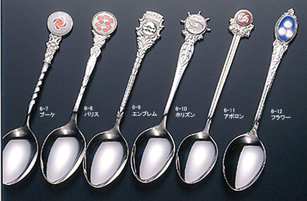 銀食器　上田銀器工芸　銀製カトラリー　鶴亀　スプーンセット　フロス付き　未使用品
